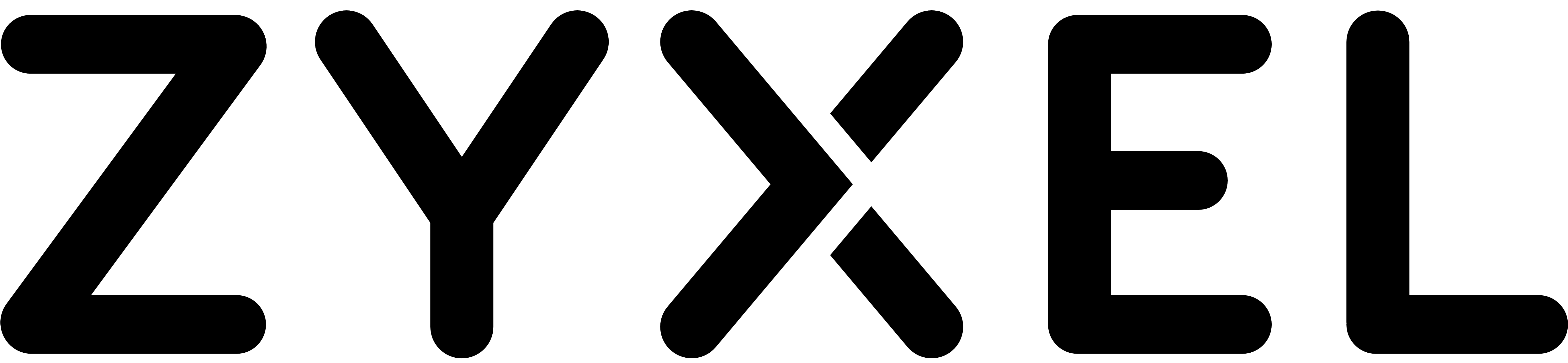 Logo von Zyxel in schwarzer Schrift auf weißem Hintergrund.